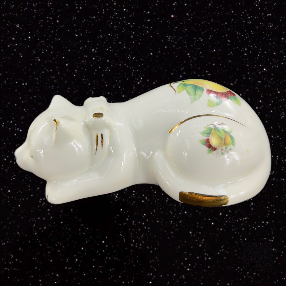Formalities Baum Bros Ceramic Porcelain Resting Sleeping Painted Cat Figurine