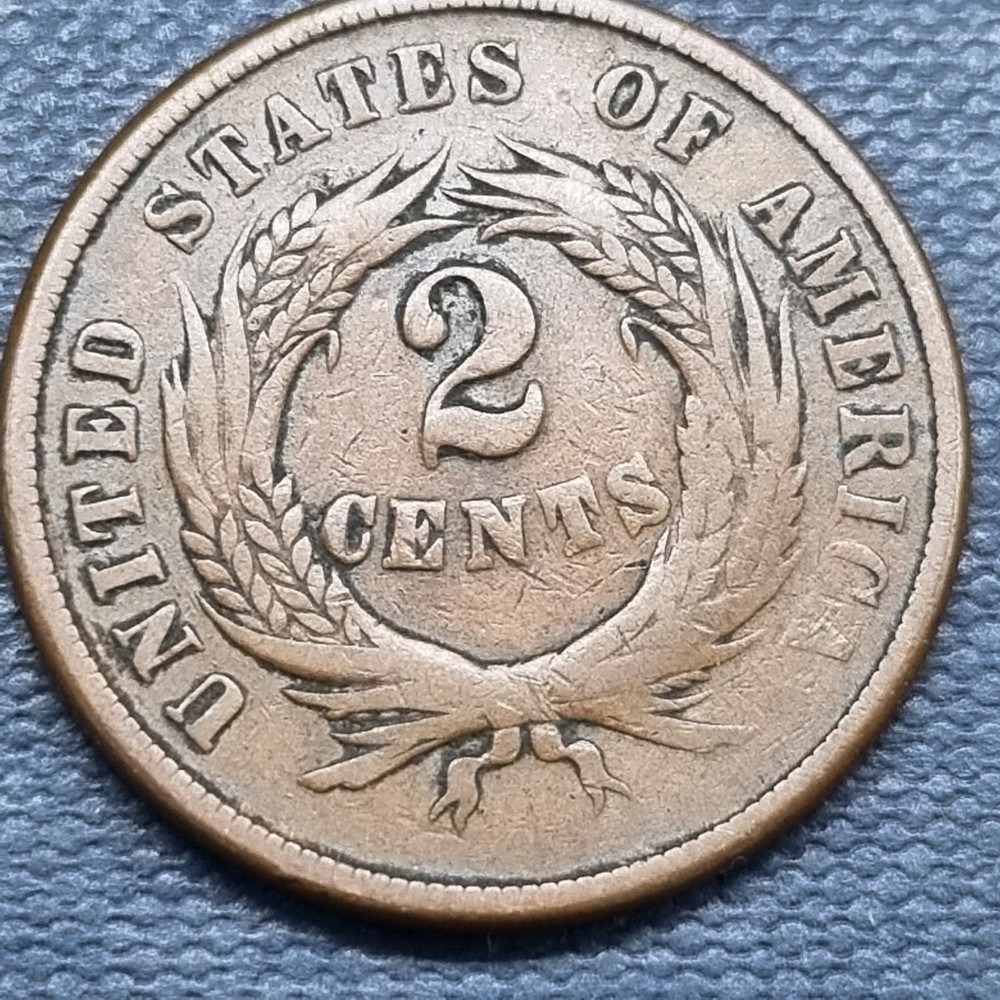 1865 Two Cent Piece 2c VF - XF #101233