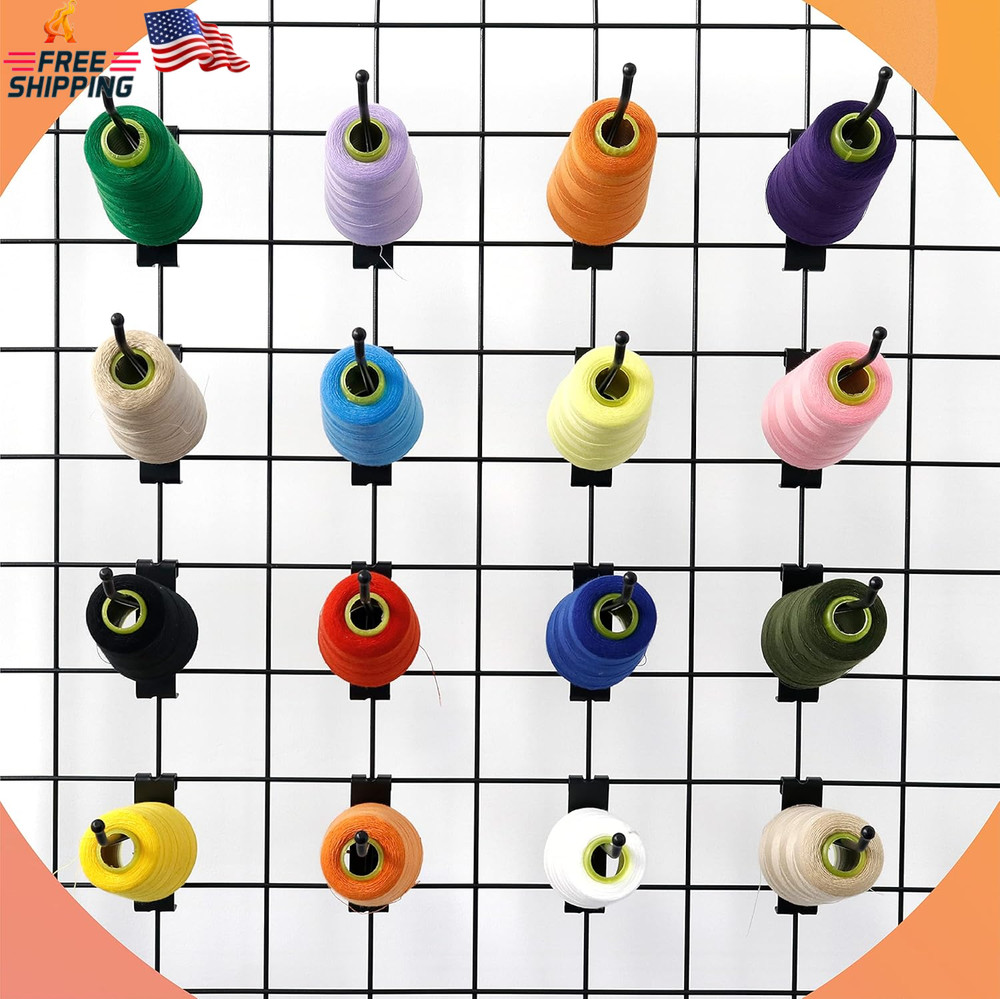 HUHOLE 32 Pack 6 Inch Gridwall Hooks for 3"X3" Wire Grid Panel – Black Heavy Dut