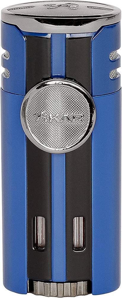 Xikar High Performance HP4 Diamond Quad Flame Cigar Lighter, Blue