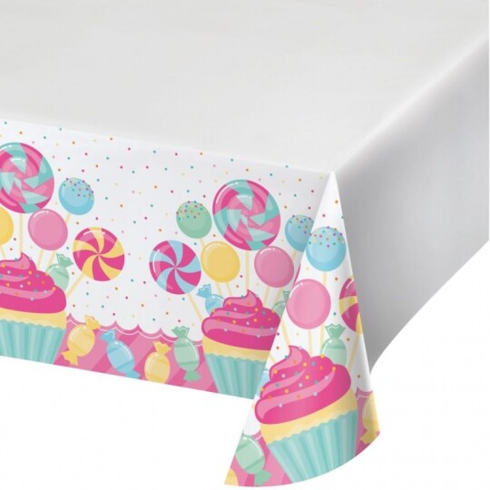 Candy Bouquet Plastic Tablecloth 48" x 88" Party Tableware Decorations Supplies