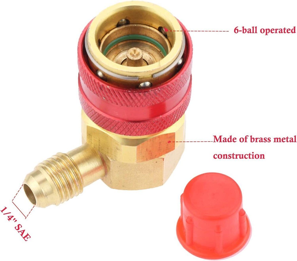 2X For Car AC Gauge AC High Low Side Quick Connector Adapter Fitting Coupler Kit