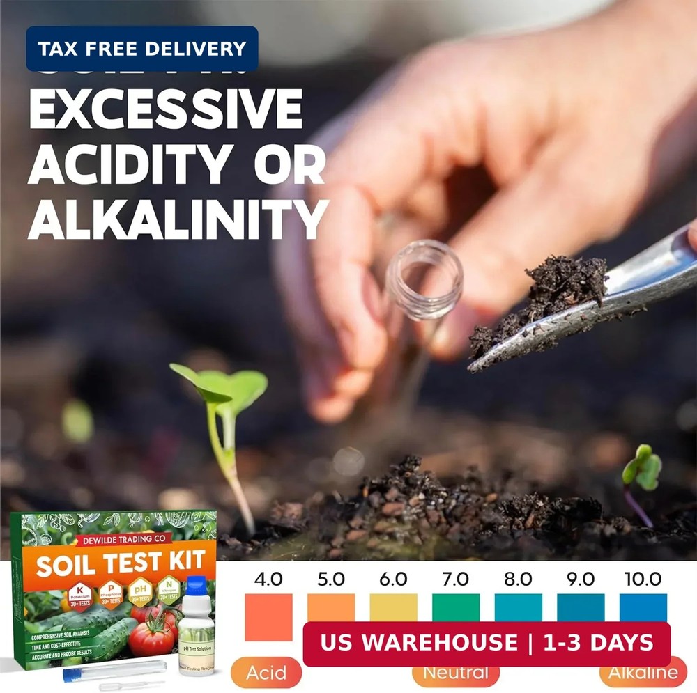 Soil Test Kit -140 Test- 2026 Version- Testing PH Ammonia Nitrogen Phosphorus an