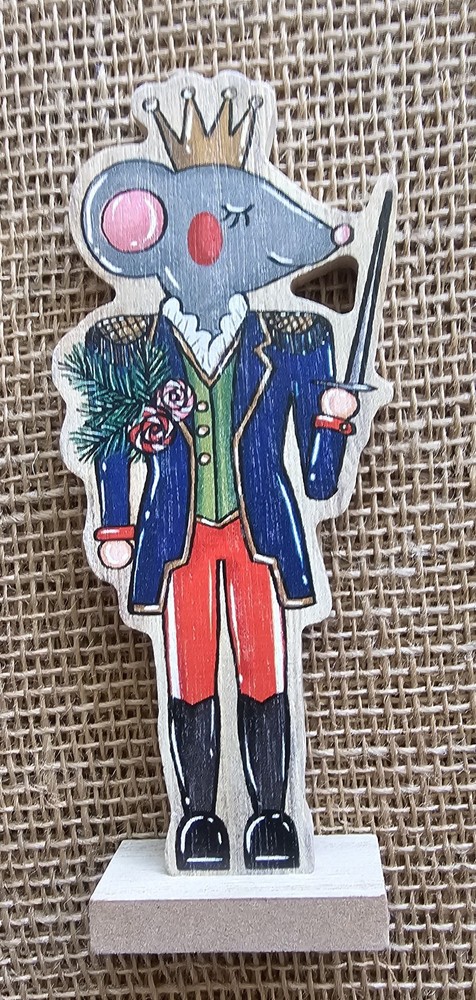 2 Nutcracker Suite Mouse King & Nutcracker 6.25" Standing Christmas Decor