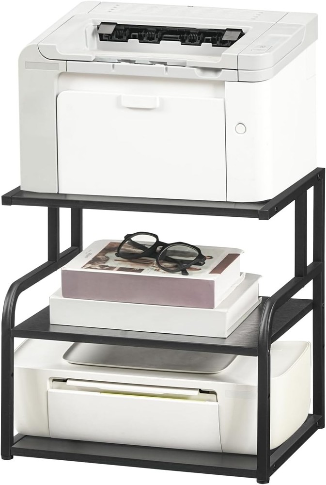 Printer Stand 3-Tier Desktop Printer Table Under Desk Printer Storage Office
