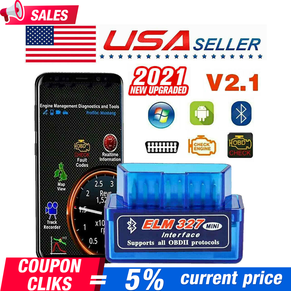 ELM 327 Car Bluetooth OBD2 Scanner Code Reader Automotive Diagnostic Tools OBDII