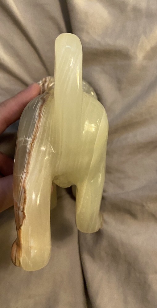 Carved Green Onyx Lion