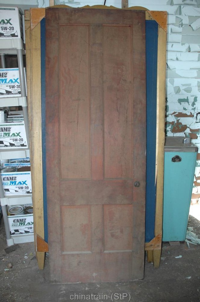 Antique Vintage Solid Wood 4 Panel Door 83.75 x 30"