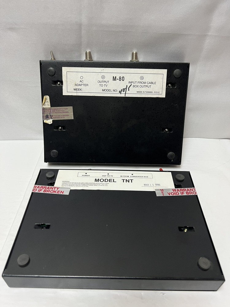 Set Top Coaxial Cable Boxes Unbranded Untested Toggle Switch Set of 2