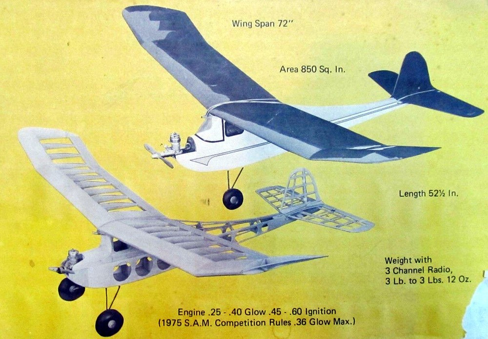 MEN BUZZARD BOMBSHELL PLAN + PARTS PATTERNS & Article for 72" RC Model Airplane