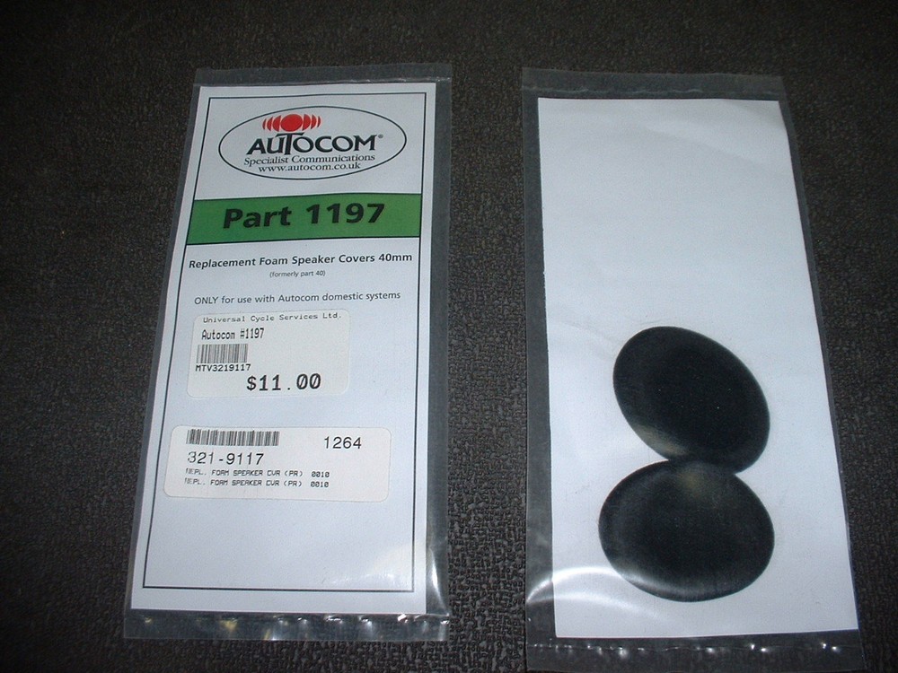 Autocom # 1197,  Replacement Foam Speaker Covers,  40 mm