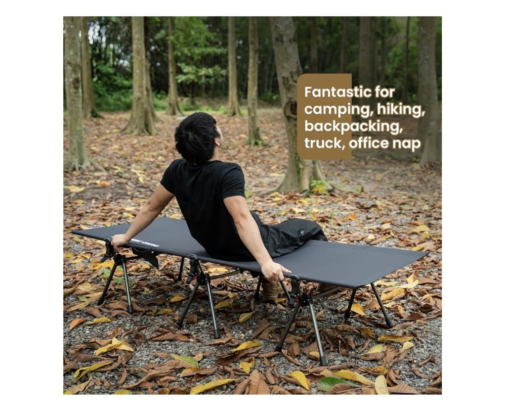 SUPRANUBIS Adjustable Camping Cot, 330Lbs Support, SUPER LIGHT. AMAZING COT. A+!