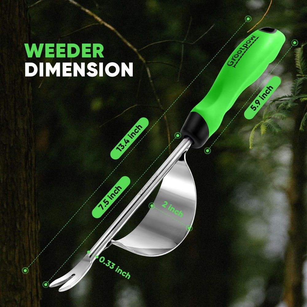 Grootpow HW1 Hand Weeder Tool, Weed Puller Tool with Ergonomic Handle for Gar...