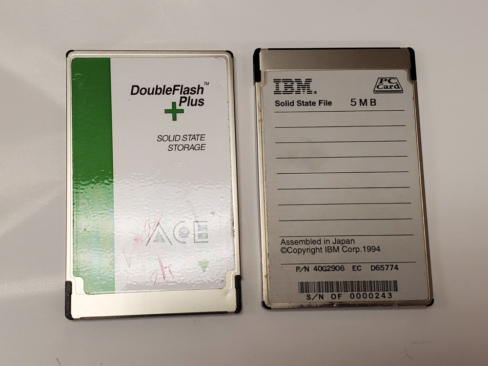 Ace Technologies 5MB Double Flash Plus Solid State Storage PCMCIA Card 40G2906