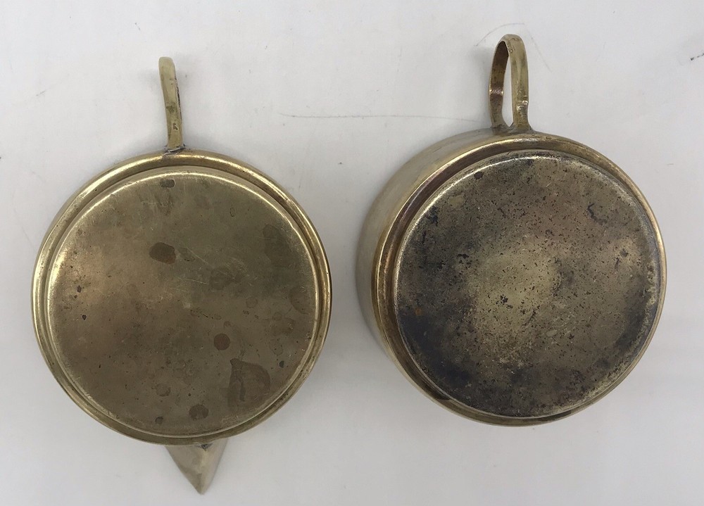Vintage Brass Stacking Nesting Creamer and Sugar Bowl