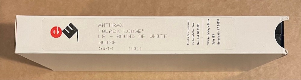 Anthrax - Black Lodge RARE promo VHS single