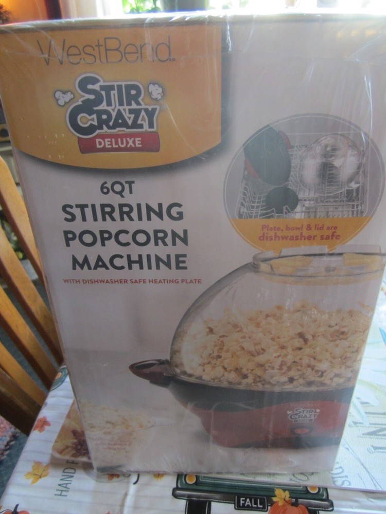 2014 West Bend Stir Crazy Corn Popper 6 Quart ( NOS )