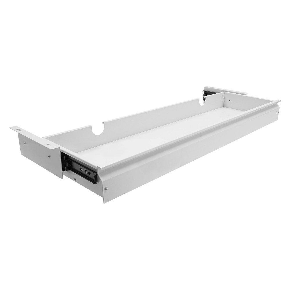 33" White Sliding Pull-Out Desk Drawer - Space Saver Organizer