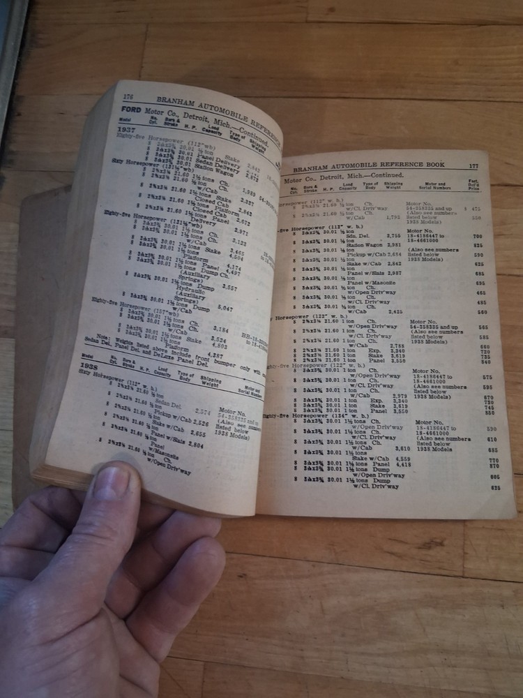 1943,49,53 Branham Automobile Reference Book