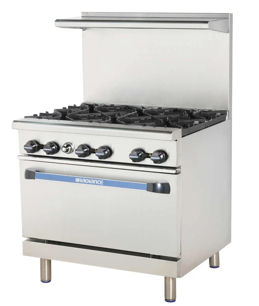 Radiance TAR-6 36" Restaurant Range with 6 Burners Gas