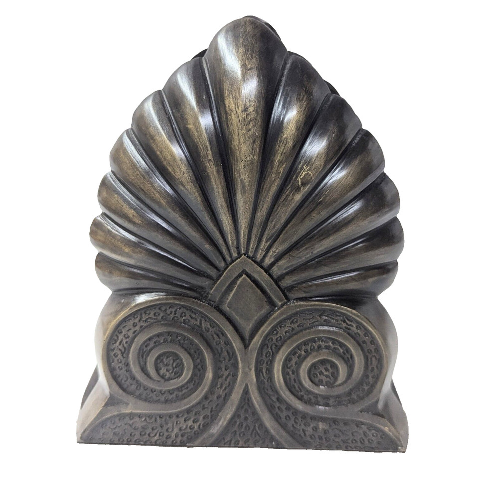 Solid Brass Letter Holder Entry Table Chateaucore Vintage Palmette Files Desktop