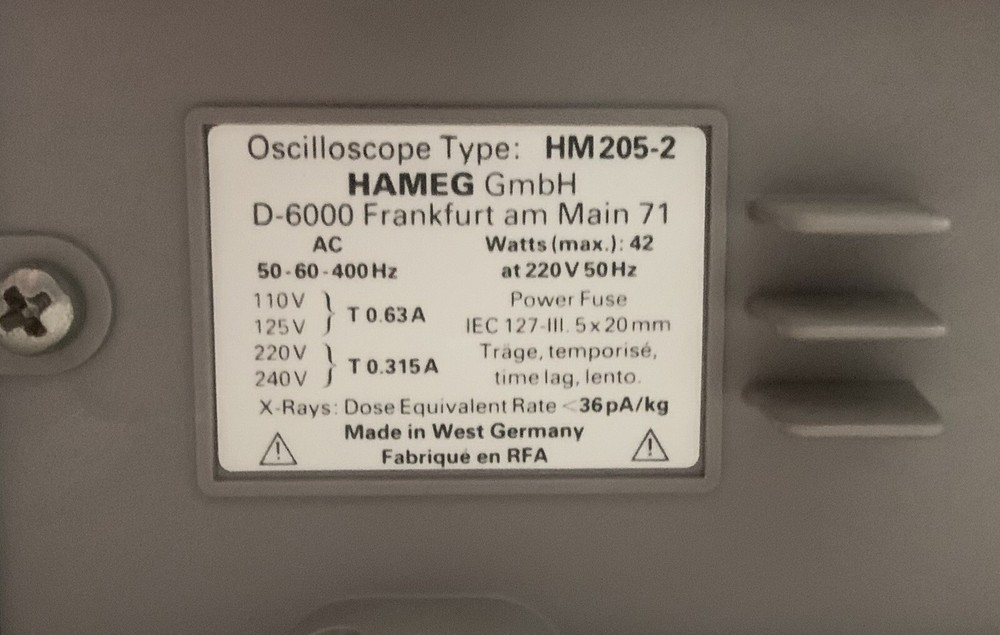 HAMEG Oscilloscope HM205-2 in Great Condition