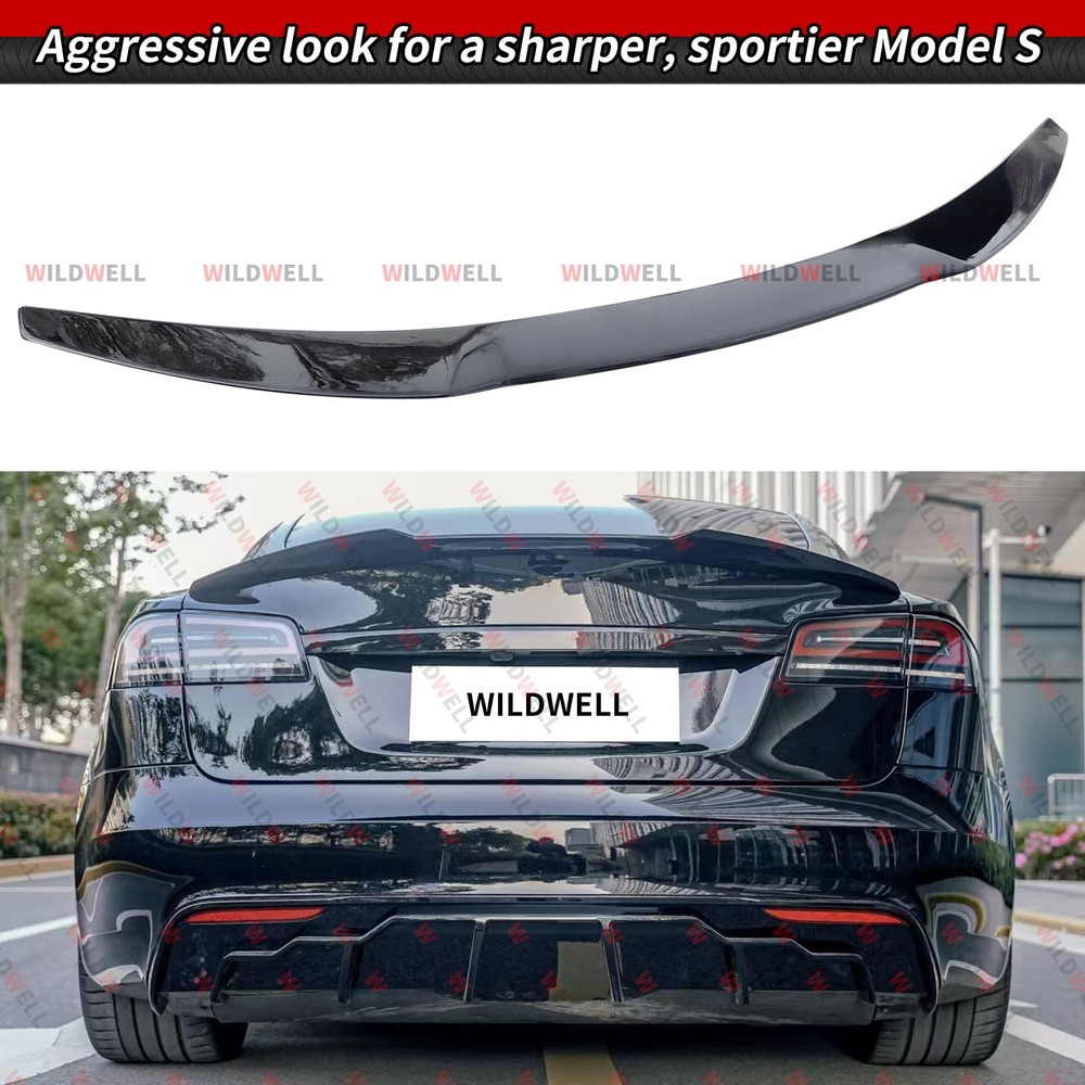 Glossy Black Rear Spoiler for Model S 2012-2026