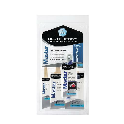 Bestt Liebco Master 4 Piece Brush Value Pack 1" & 2" Thin Angle 2" Angle Short..