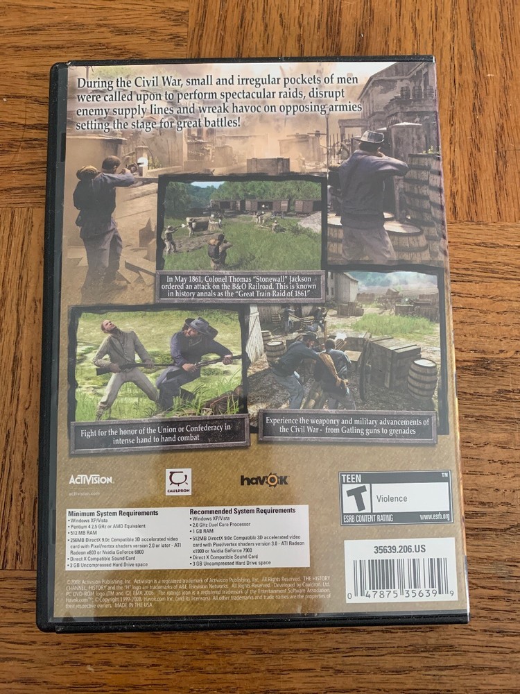 Civil War Secret Missions CD Rom Game