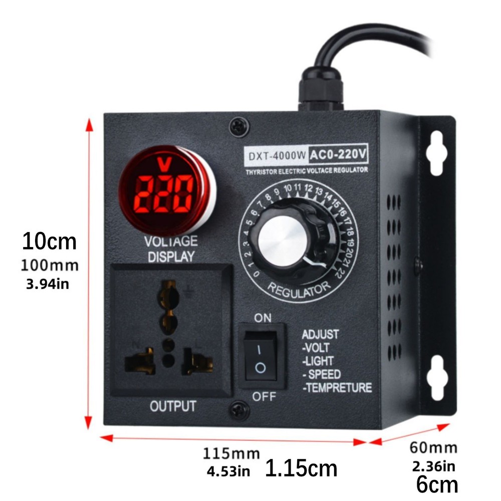 AC 110V/220V Input Voltage Electronic Voltage Regulator Fan Speed Controller