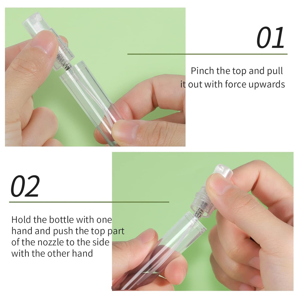 20Pcs Mini Spray Bottles, 10Ml 5Ml Perfume Atomizer Fine Mist, Plastic Perfume B