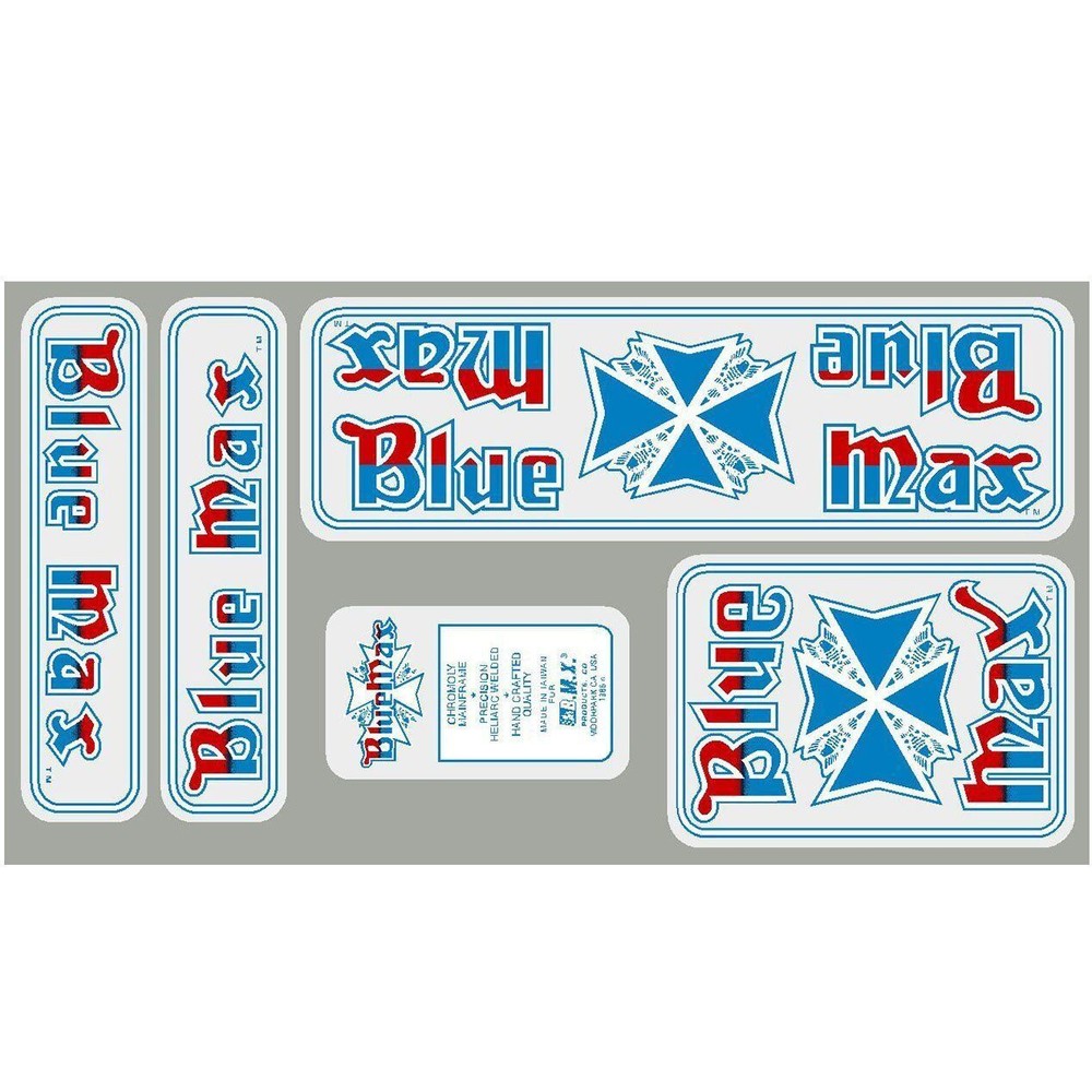 1986 Blue Max Decal set - on clear