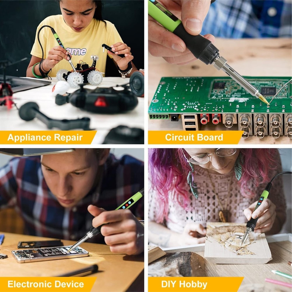 Wood Burning Pen Tool - Adjustable Temp Switch, LED Display, Multifunctional Kit