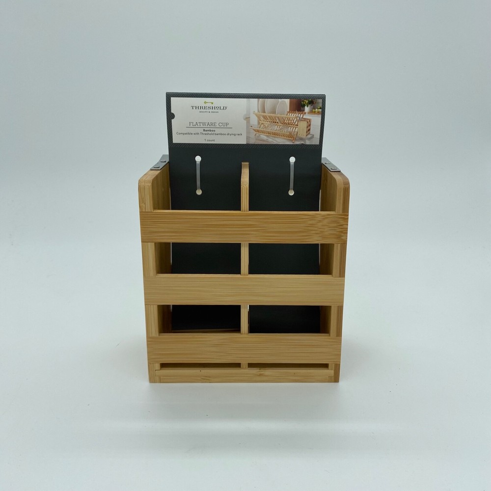 Threshold Bamboo Flatware Cup Compatible with Threshold Bamboo Drying Rack