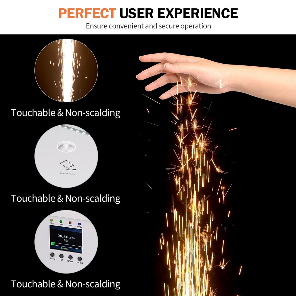 1200W Cold Spark Machine Stage Effect DMX Firework Machine Open/Ending Ceremony