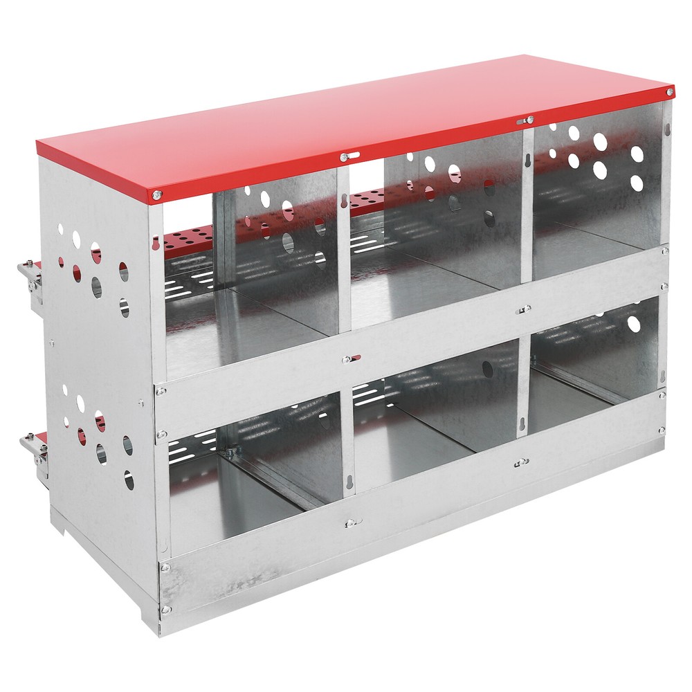 2-layer Egg Box Chicken Coop 6 Compartments Chicken Nesting Box For Poultry
