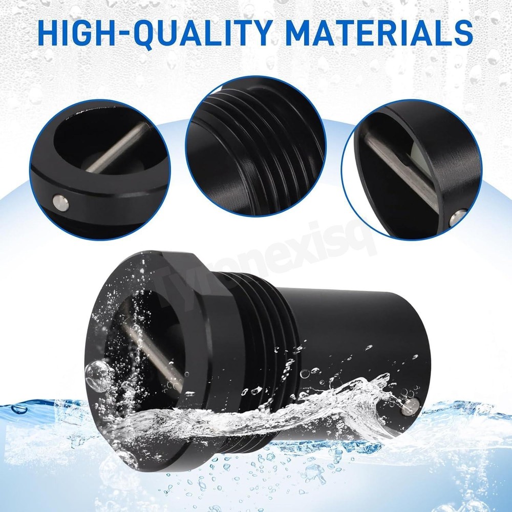 Self-Bailing Boat Drain Plug For Boston Whaler Inside Threaded Deck Drains Black