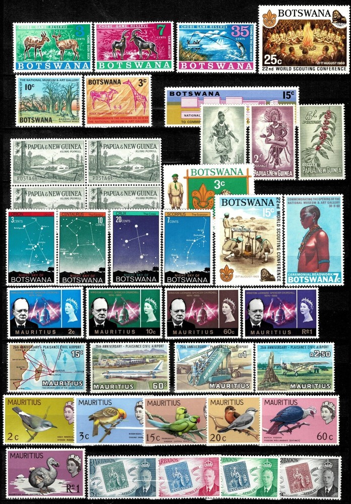 Britain Mauritius, Botswana, Barbados ☀ MNH lot