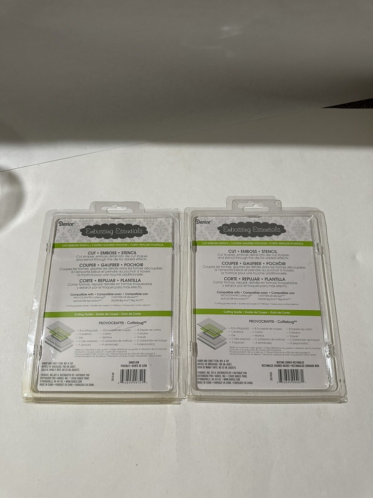 Darice Embossing Essentials Die Cut Stencil Dandelion Nesting Curved Rectangles