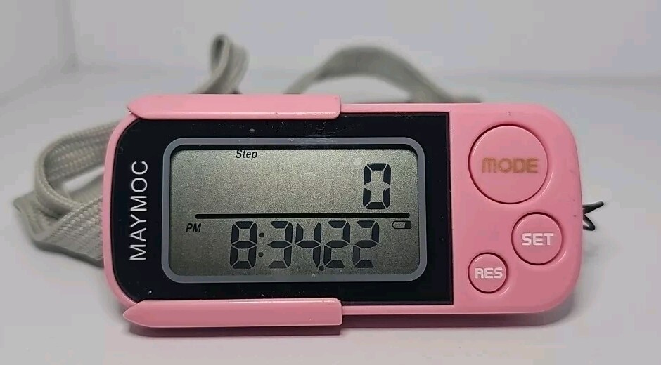 Maymoc Walking 3D Pedometer Pink W/ Clip