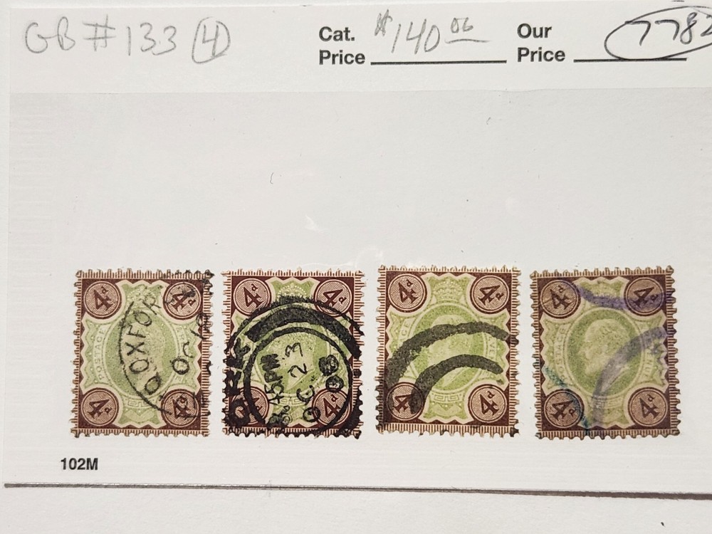 Great Britain #133 (4) - CV $140 - Lot #7782