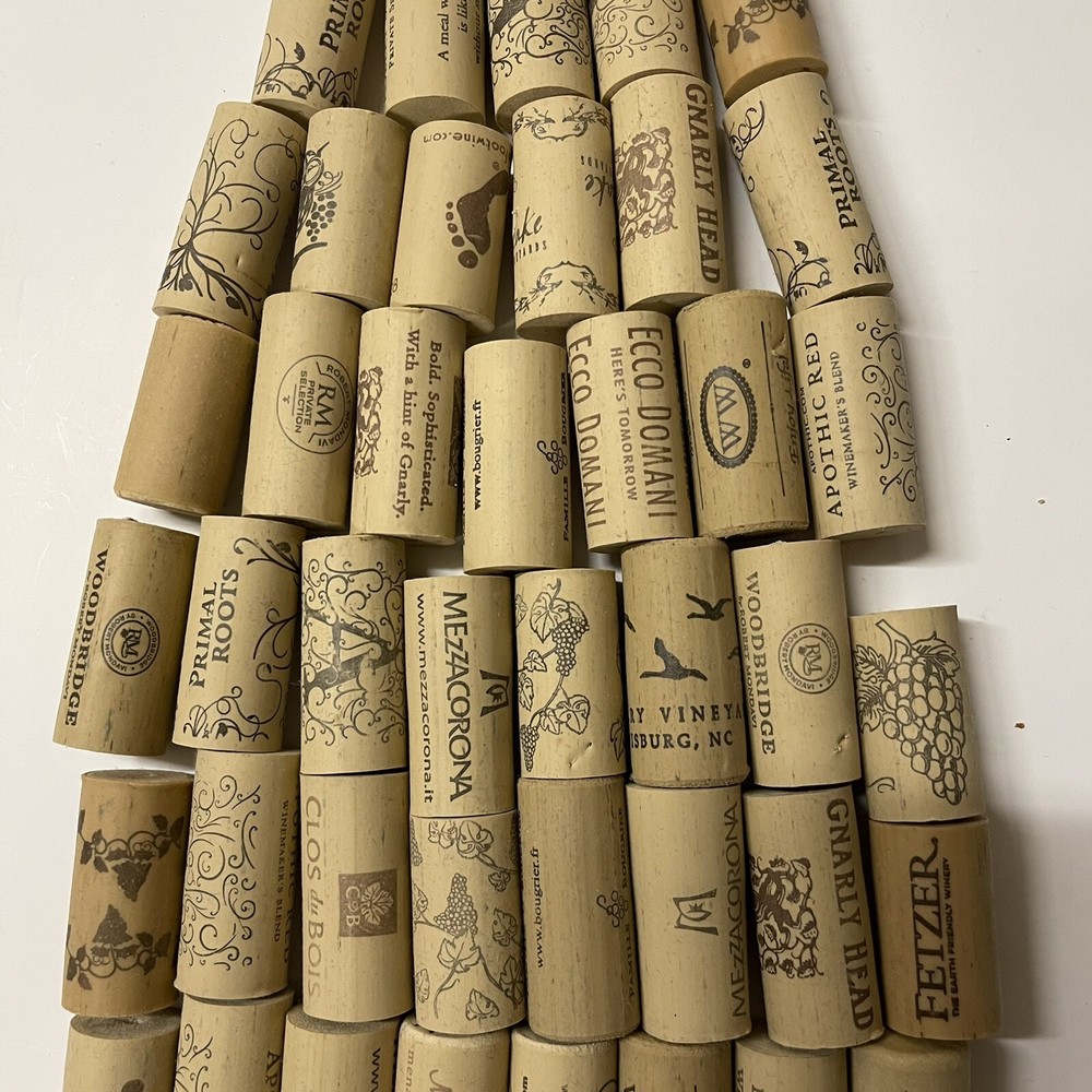 50 Synthetic Wine Bottle Corks, Used, Arts Crafts Projects