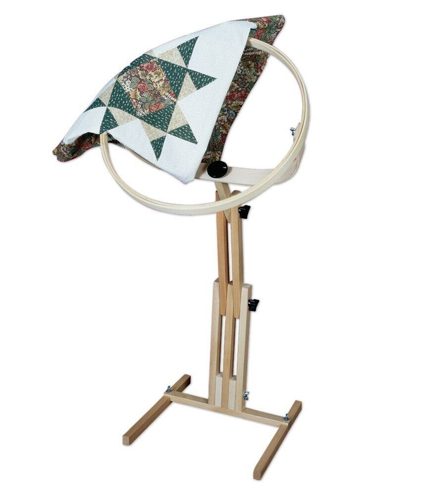 Needlework Floor Stand Quilting Frame Quilters Hoop Adjustable Hand Sewing Tilts