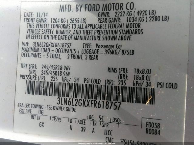 MKZ 2015 Glove Box 4852690