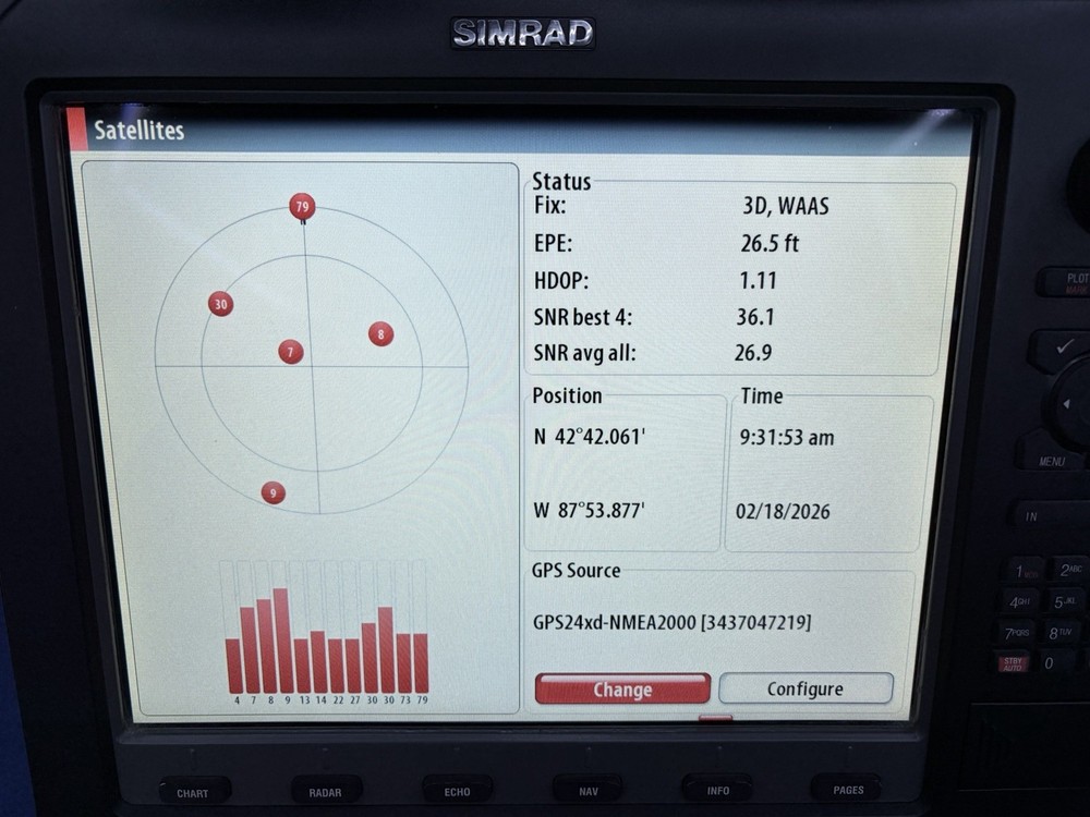 Simrad NSE 12 GPS Chartplotter Multifunction Display W/ Cover - See Description