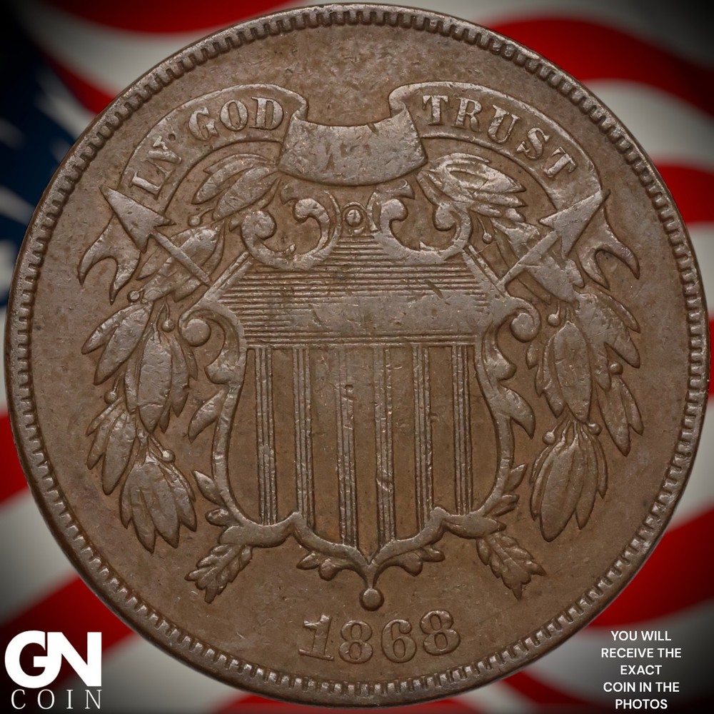 1868 2 Cent Piece A8684
