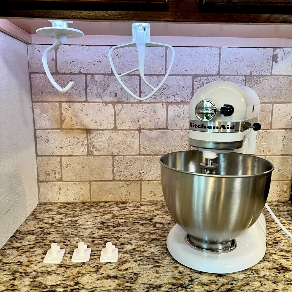 4 Pack Attachment Holder For KitchenAid - Under cabinet Organizer Storage Mount