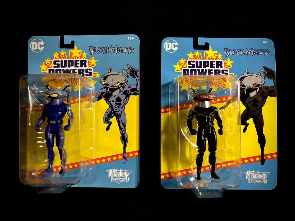 DC Direct SUPER POWERS McFarlane BLACK MANTA ACTION FIGURE Kenner Variant Set