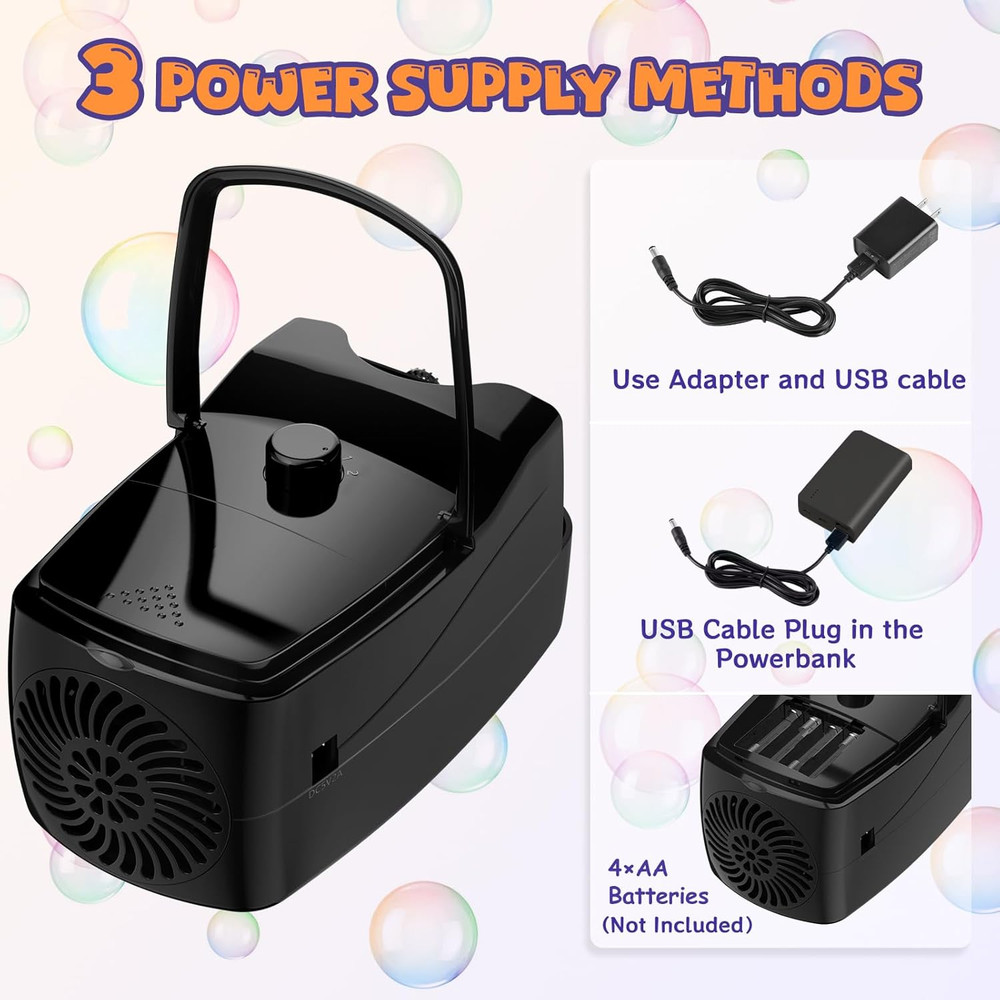 Bubble Machine, Automatic 18000+ per Minute Big Bubbles Blower Maker for Kids To