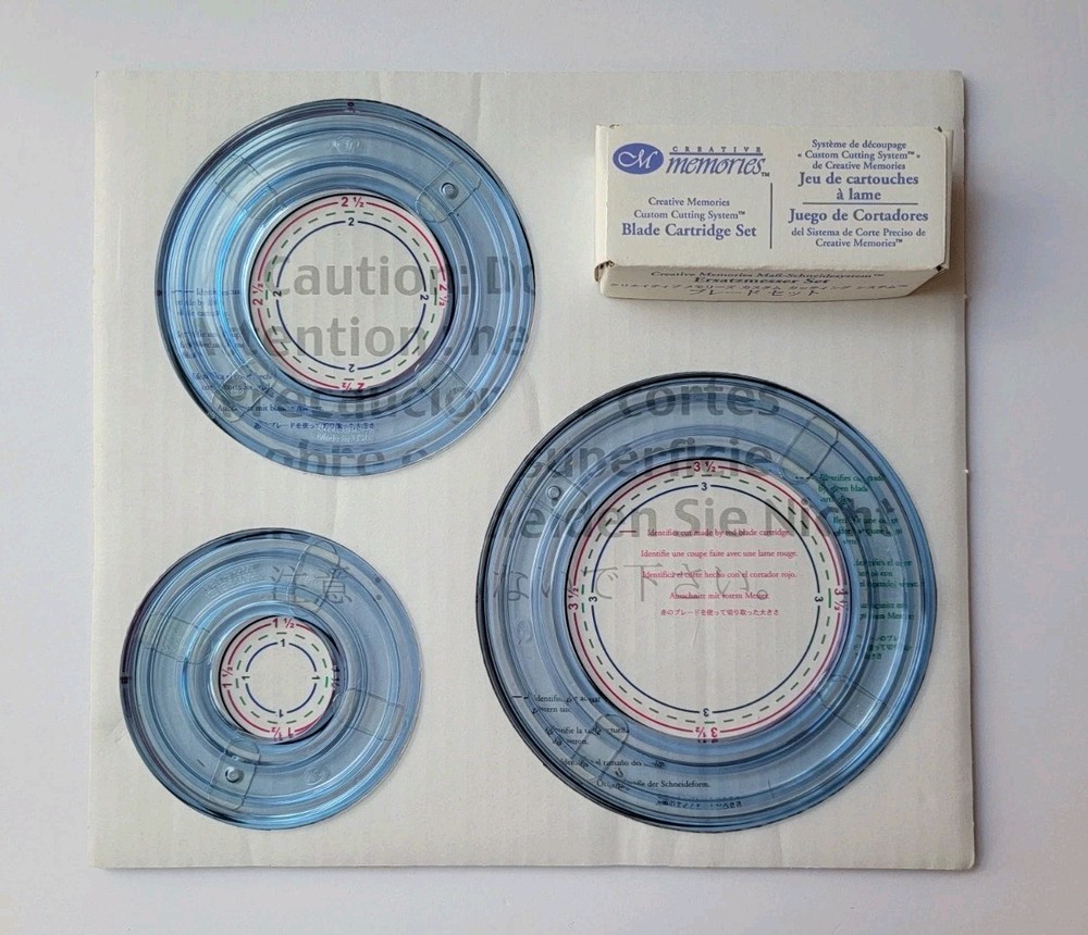Creative Memories Custom Cutting System Blades - Sizing Template - Circles